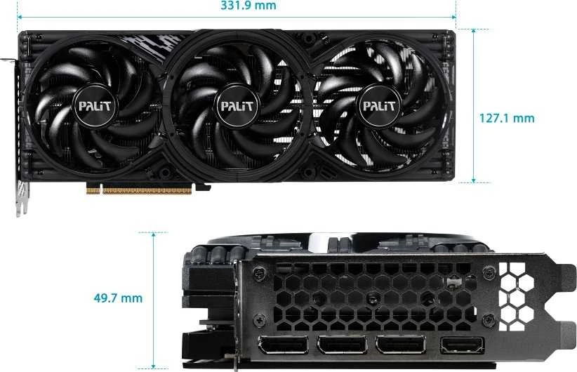 Vaizdo plokštė Palit GeForce RTX 5070 GamingPro-S, 16384 MB GDDR7