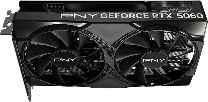 Vaizdo plokštė PNY GeForce RTX 5060 su dviem ventiliatoriais, 8 GB OC, DLSS 4