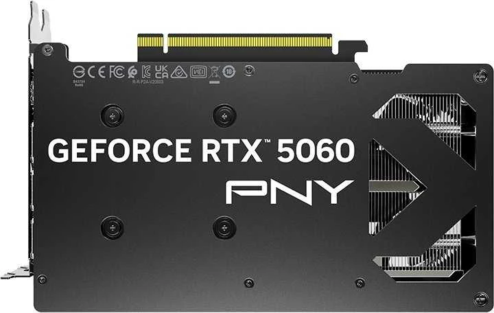 Vaizdo plokštė PNY GeForce RTX 5060 su dviem ventiliatoriais, 8 GB OC, DLSS 4