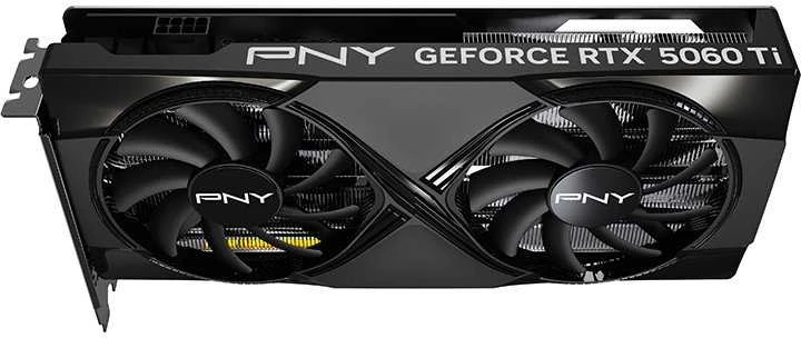PNY GeForce RTX 5060 Ti dviejų ventiliatorių 16 GB GDDR7 DLSS4 vaizdo plokštė (VCG5060T16DFXPB1)