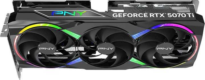 PNY GeForce RTX 5070 Ti EPIC-X RGB Overclocked Triple Fan Plus 16GB GDDR7 DLSS4 vaizdo plokštė (VCG5071T16TFXXPB1-O)