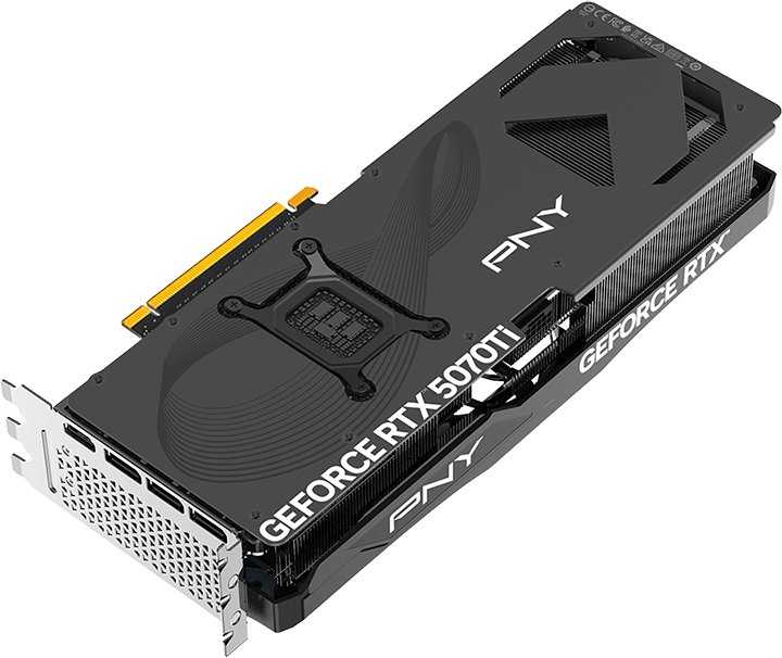 PNY GeForce RTX 5070 Ti trijų ventiliatorių 16 GB GDDR7 DLSS4 vaizdo plokštė (VCG5070T16TFXPB1)