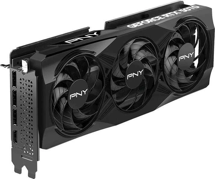PNY „Cc7fc GeForce RTX 5070“ trijų ventiliatorių perkrauta 12 GB GDDR7 DLSS4 vaizdo plokštė (VCG507012TFXPB1-O)