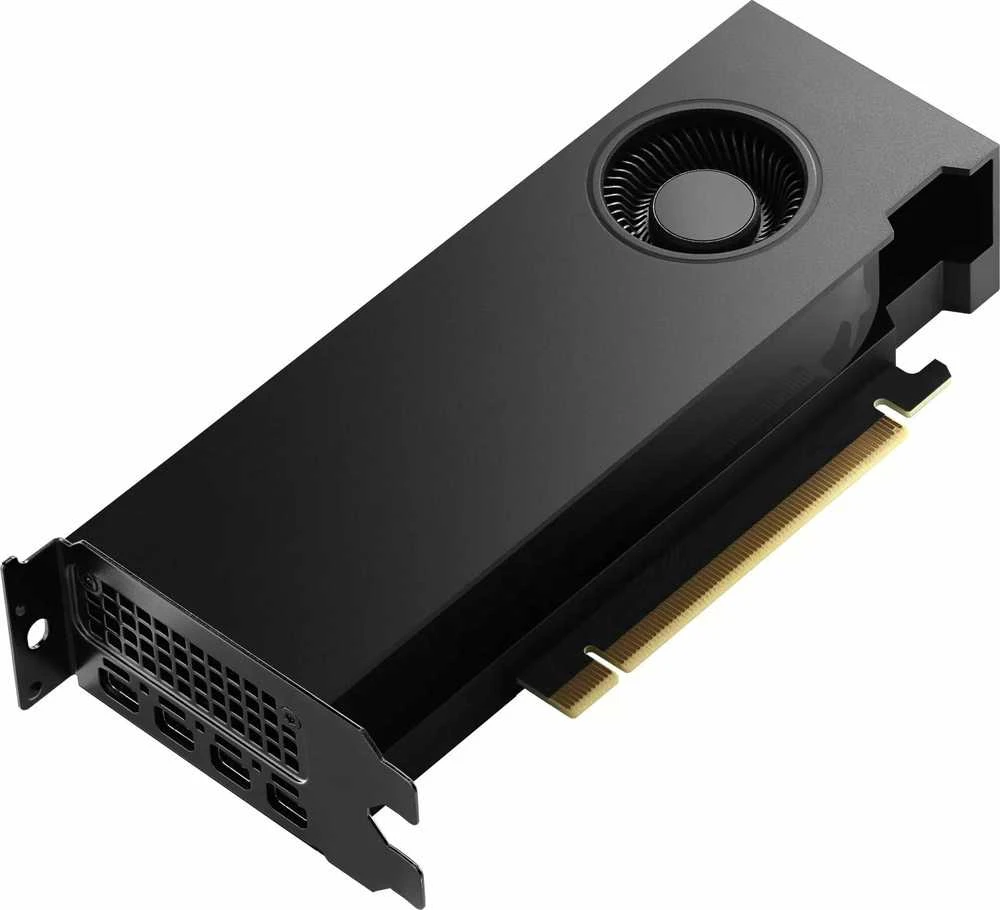 PNY PCI-Express x16 Gen 4.0, dvigubas lizdas, 20 GB GDDR6 160 bitų, HDCP 2.2, HEVC ir HDMI 2.0 palaikymas su opt. Adapteris, 4x Mini DP 1.4a, 1x LP laikiklis, OEM versija