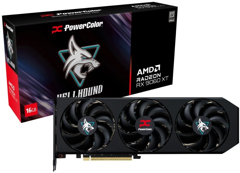 Vaizdo plokštė PowerColor Radeon RX 9060 XT Hellhound 16GB OC