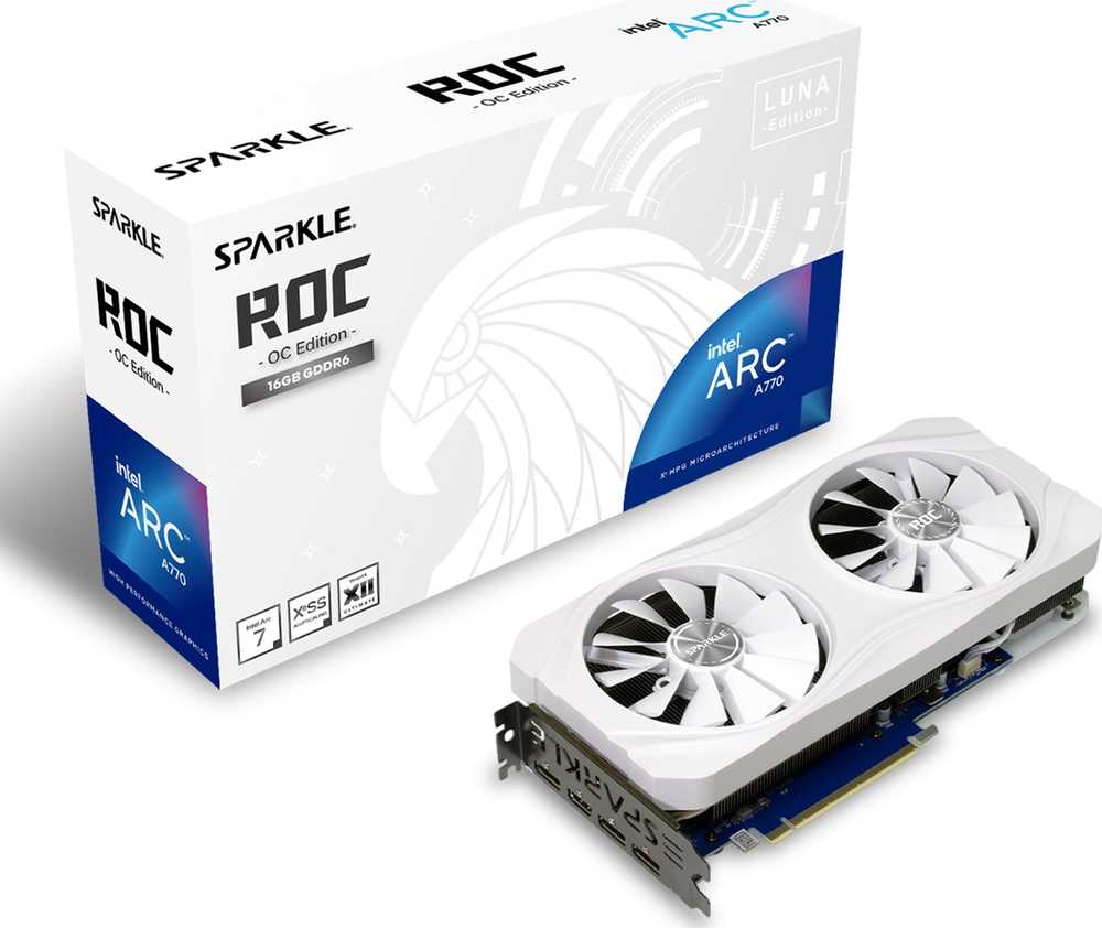 Sparkle Intel Arc A770 ROC Luna 16GB WH vaizdo plokštė