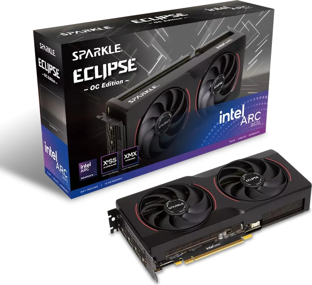 SPARKLE Intel Arc B570 ECLIPSE OC 10GB“ vaizdo plokštė, modelis