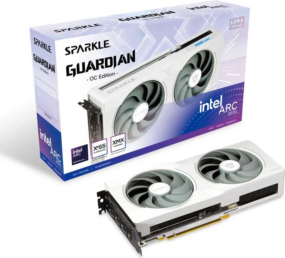Sparkle Intel Arc B570 GUARDIAN OC 10 GB GDDR6 Luna Edition