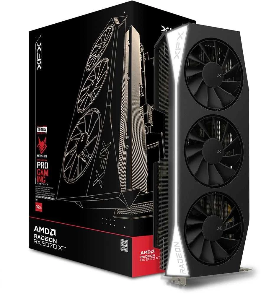 „XFX Mercury AMD Radeon RX 9070XT“ 16 GB GDDR6 256 bitų vaizdo plokštė, HDMI, 3x DP
