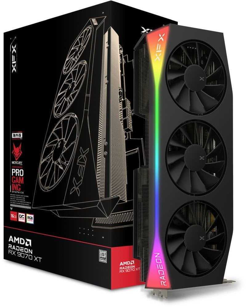 „XFX Radeon RX 9070 XT Mercury Gaming Edition RGB 16GB OC GDDR6“ vaizdo plokštė