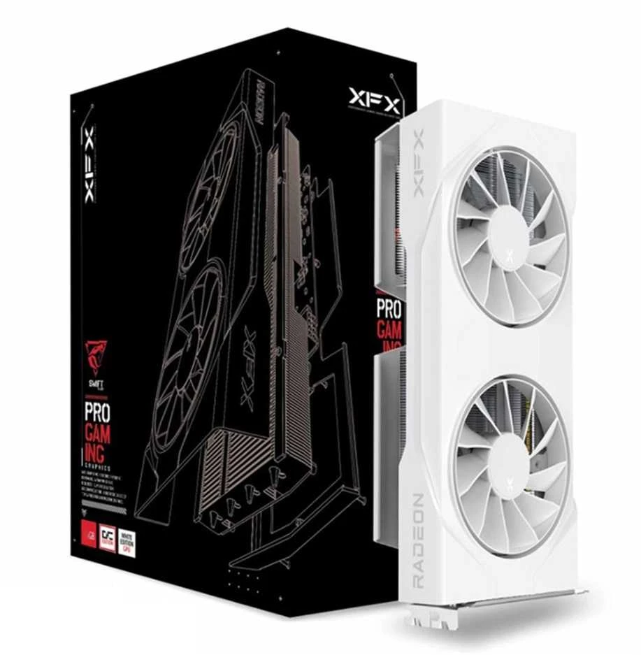 Vaizdo plokštė XFX Radeon RX 9060 XT Swift Baltas 8GB OC