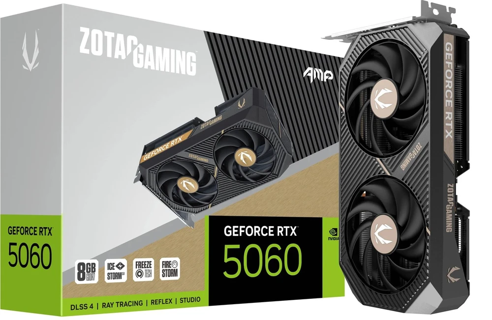 Zotac žaidimų vaizdo plokštė GeForce RTX 5060 AMP NVIDIA 8 GB GDDR7