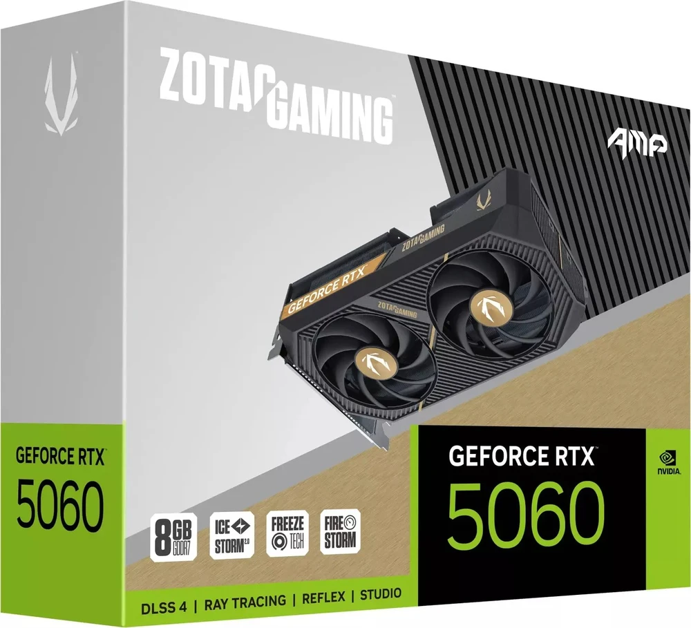 Zotac žaidimų vaizdo plokštė GeForce RTX 5060 AMP NVIDIA 8 GB GDDR7