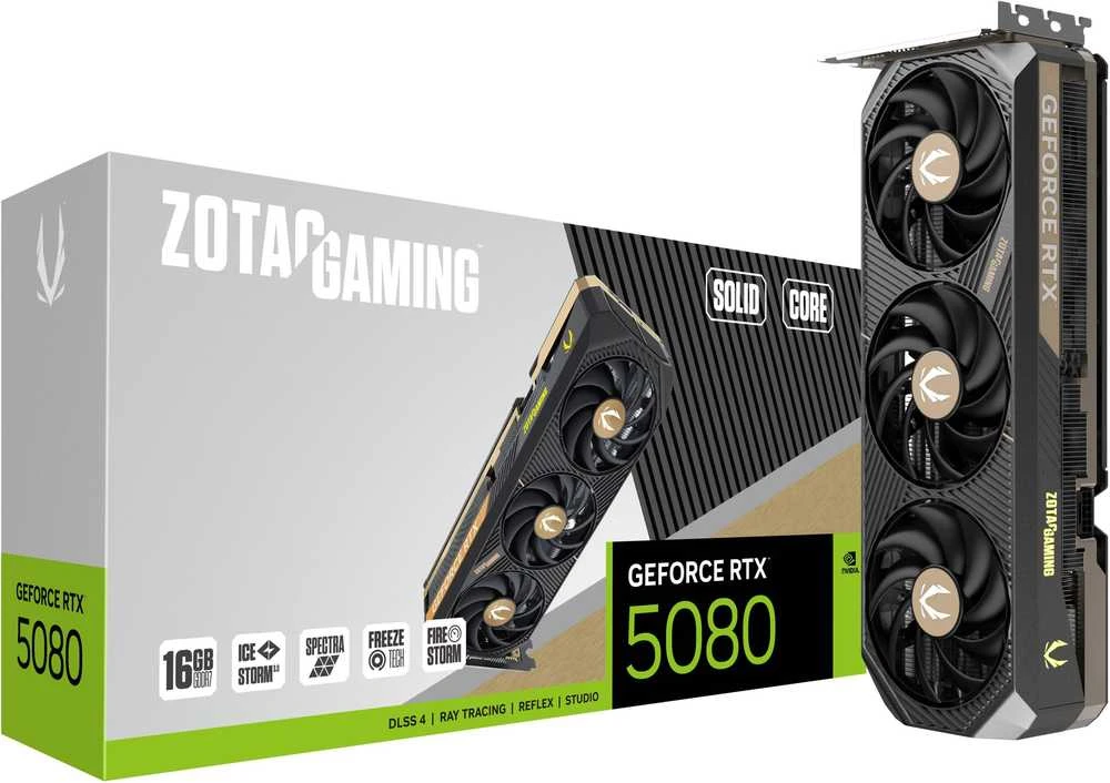Vaizdo plokštė ZOTAC GAMING GeForce RTX 5080 SOLID CORE (ZT-B50800D2-10P)
