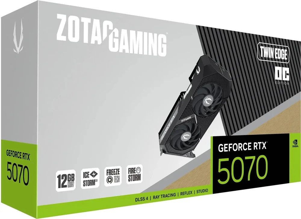 Zotac žaidimų vaizdo plokštė GeForce RTX 5070 Twin Edge OC NVIDIA 12 GB GDDR7