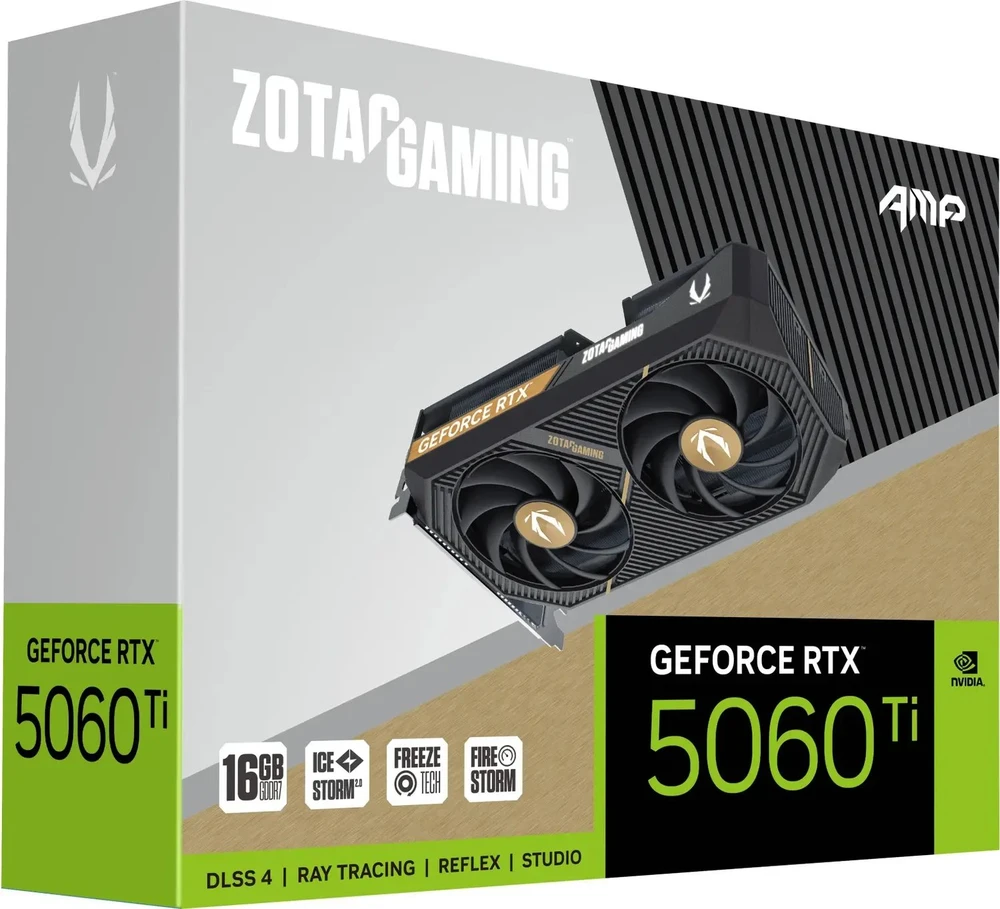 Vaizdo plokštė ZOTAC GeForce RTX 5060 Ti AMP 16GB DLSS 4