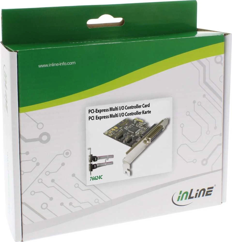 InLine valdiklis PCIe x1 – lygiagretusis prievadas LPT + 2x RS-232 (76624C)