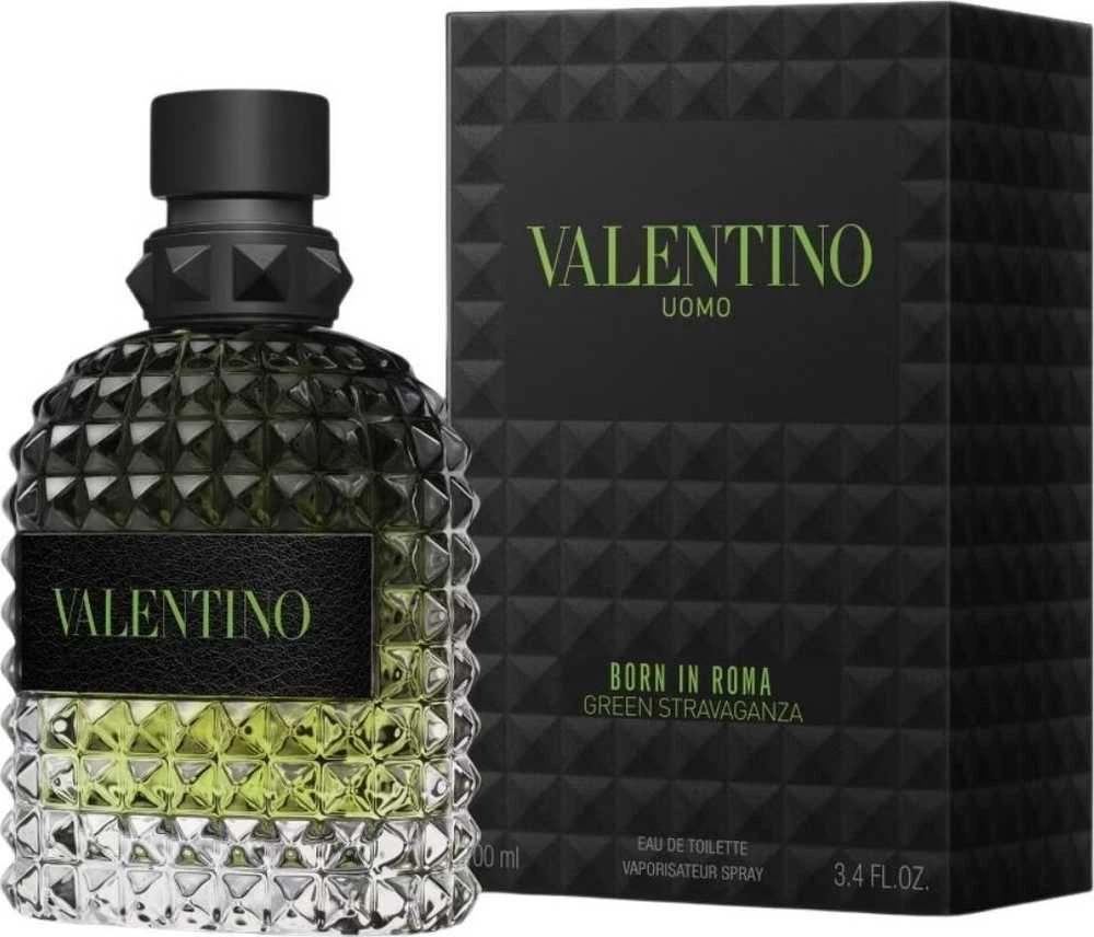 Valentino Uomo Born In Roma Žalias Stravaganza EDT tualetinis vanduo vyrams, 100 ml