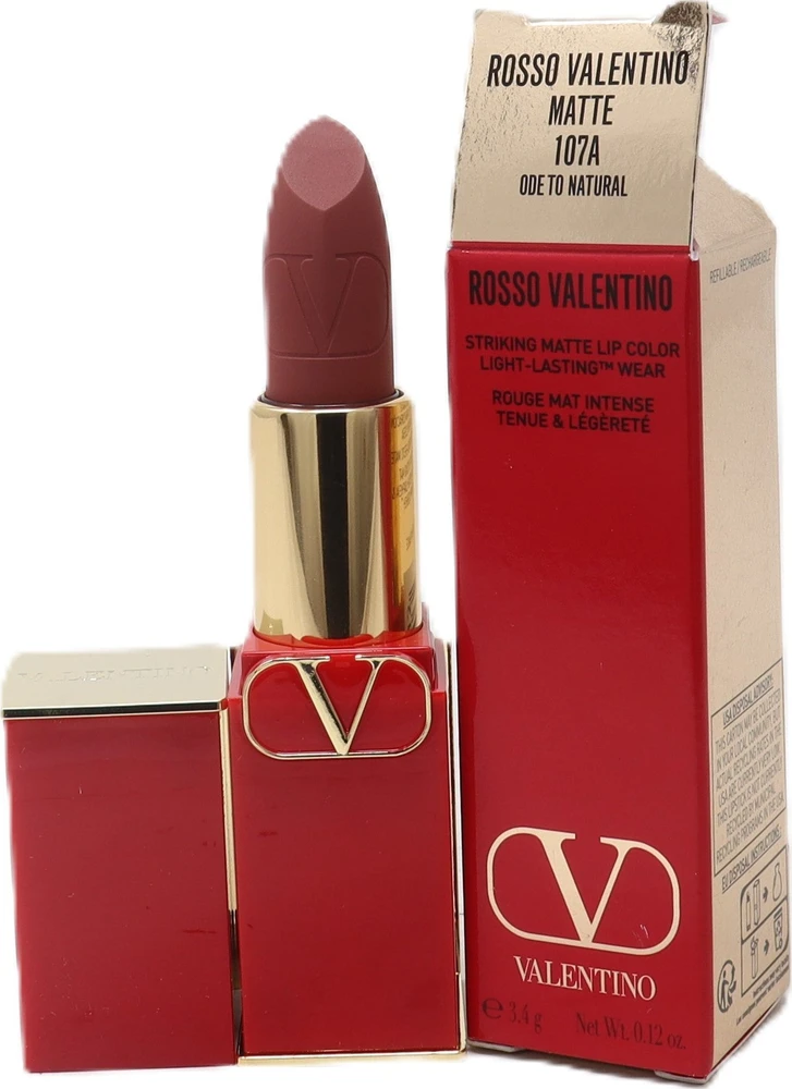 Valentino Rosso Matte Kreminis Lipstick 107A Papildomas 3.5 g