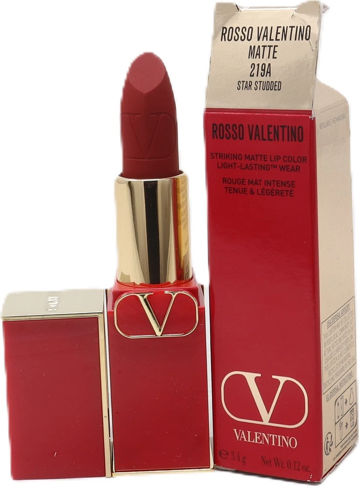 Valentino Rosso Matte Kreminis Lipstick 219A Papildomas 3.5 g