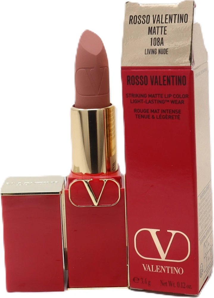 Valentino Rosso Matte Kreminis Lipstick 108A Papildomas 3.5 g