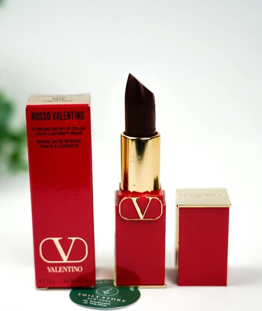 Valentino Rosso Satin Finish Kreminis Lipstick 505R Papildomas 3.5 g