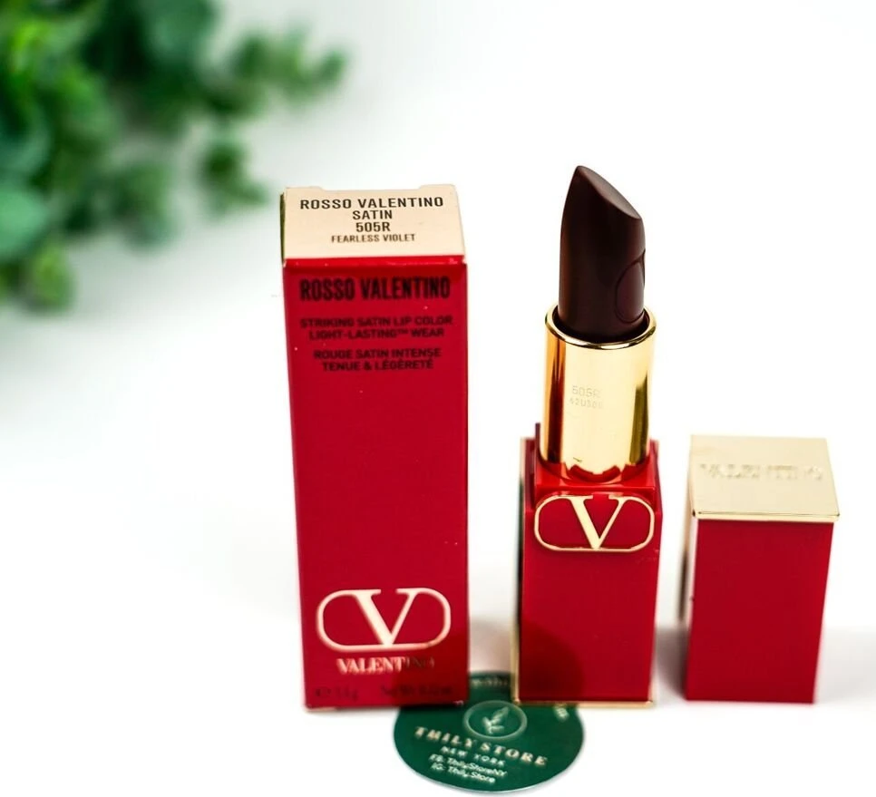 Valentino Rosso Satin Finish Kreminis Lipstick 505R Papildomas 3.5 g