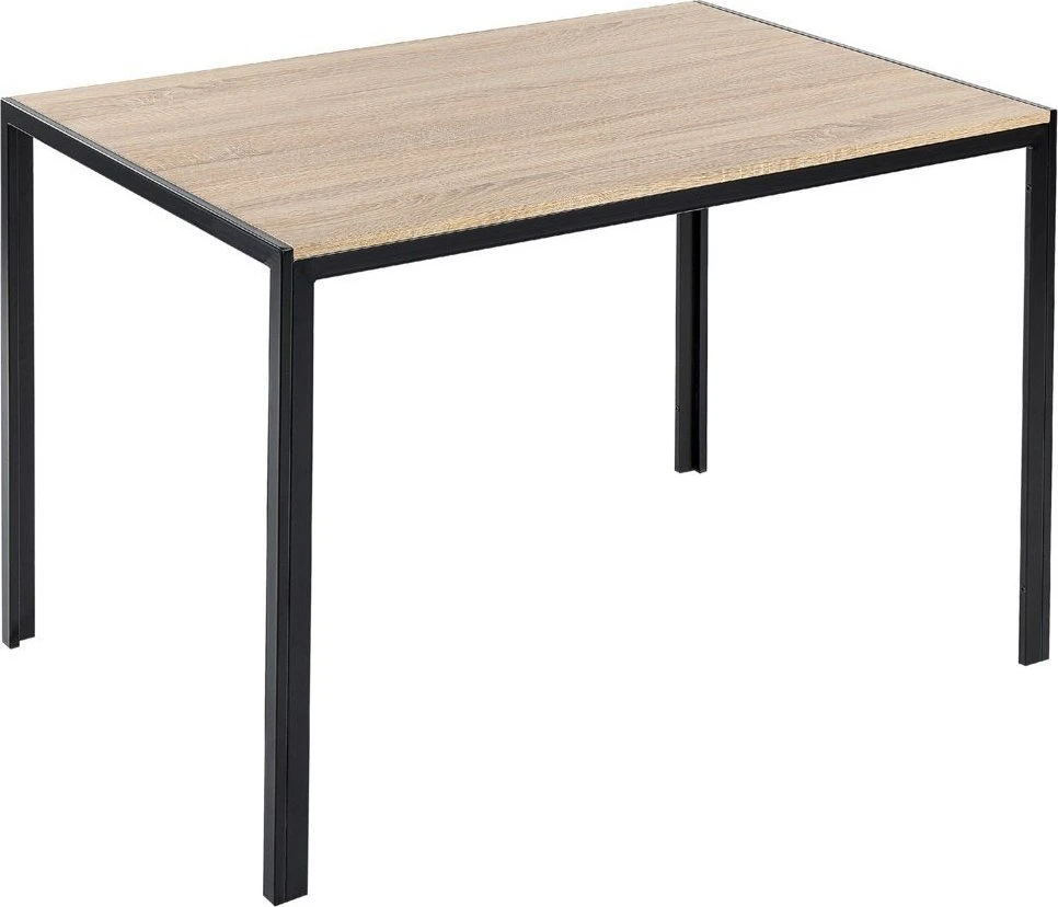 Beliani Valgomojo stalas NEWFIELD šviesiai rudas 120 cm 80 cm