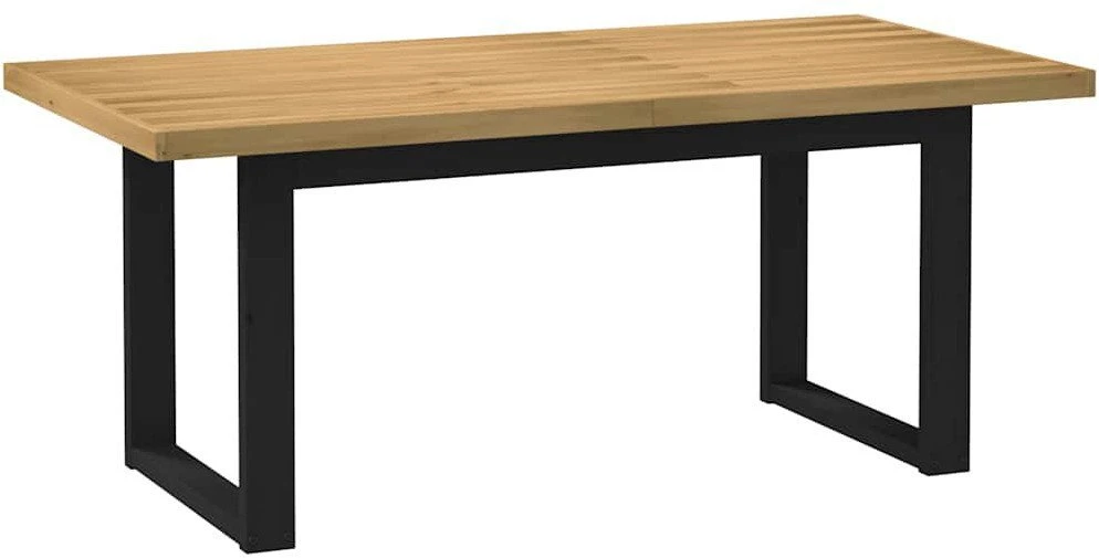 Valgomojo stalas NOAIN, U formos kojelės, 180x90x75 cm, pušies masyvas