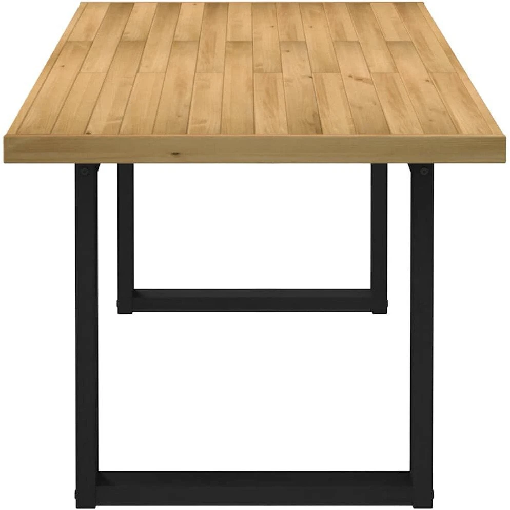 Valgomojo stalas NOAIN, U formos kojelės, 180x90x75 cm, pušies masyvas