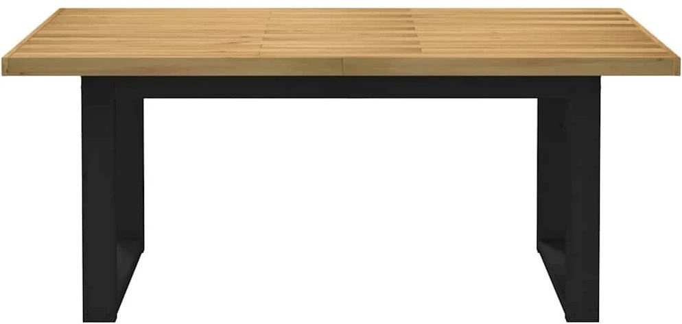 Valgomojo stalas NOAIN, U formos kojelės, 180x90x75 cm, pušies masyvas