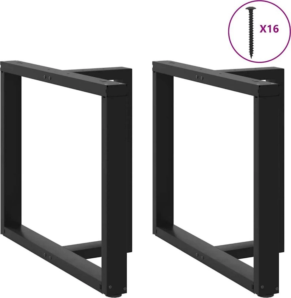 Valgomojo stalo kojelės, 2 vnt., juodos, 90x35x(72-73) cm, plienas