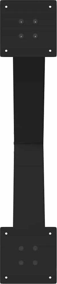 Valgomojo stalo kojos, 3 vnt., juodos, 80x(72-73) cm, plienas, X formos