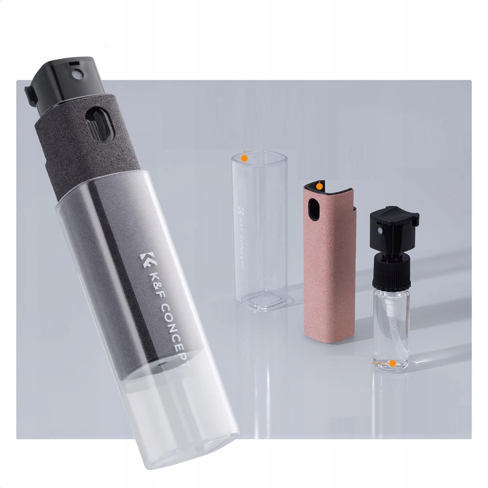 Valiklis Kf 2 skysčio purškiklių (10 ml) rinkinys monitoriaus ekrano optikos valymo šluostėms / Kf08.077