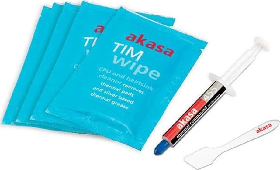 Akasa TIM servetėlių rinkinio valymo servetėlės + terminė pasta
