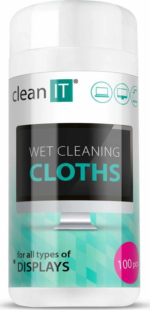 CLEAN IT Drėgnos valymo šluostės ekranams 100 vnt