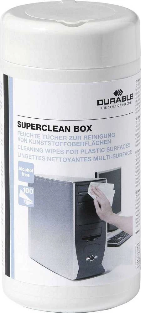 Valiklis Servetėlės DURABLE biuro techn. paviršiaus valymui,100vnt., šlapios