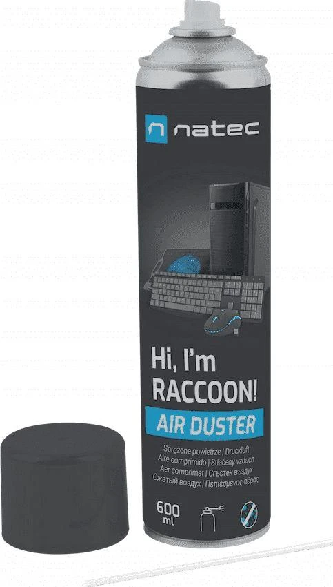 NATEC Suspausto oro dulkių šluostė Raccoon Air 600ml