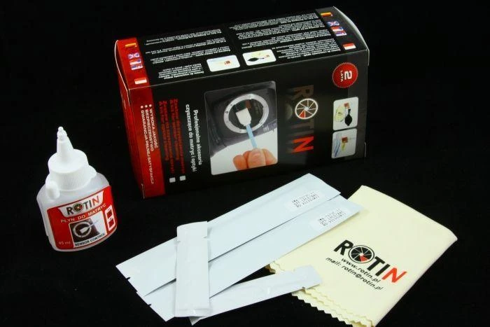 Valiklis Rotin Cleaning Kit E skystis + šluostė + mentelės kameros matricoms
