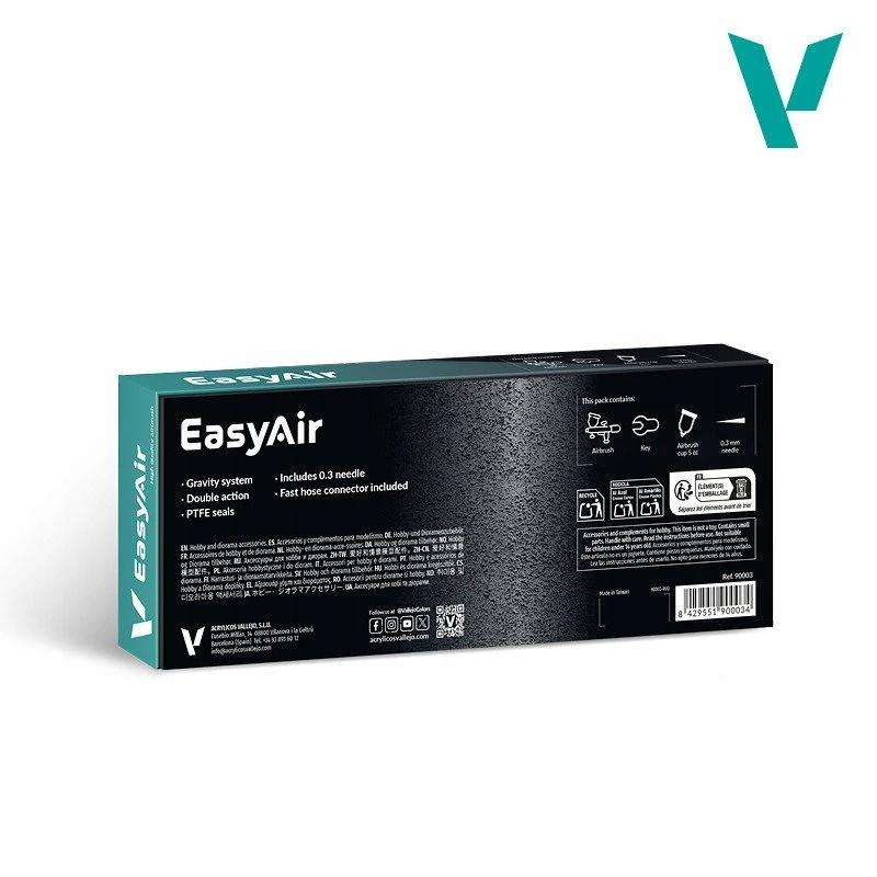 Vallejo - Aerografas - Easyair gravitacijos sistema