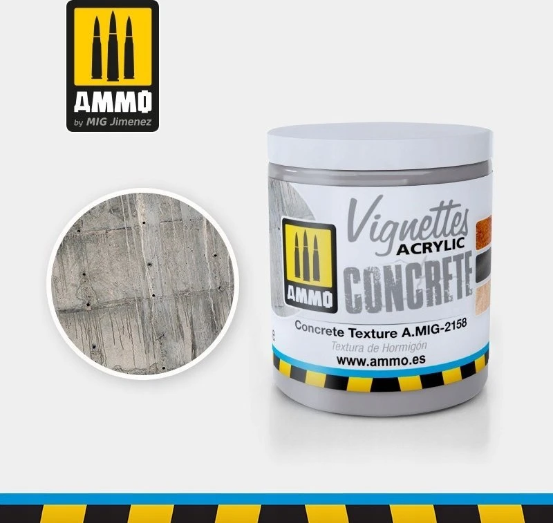 AMMO by MIG Jimenez AMMO MIG akrilinis purvas betono tekstūra dioramoms, 100 ml (2158)