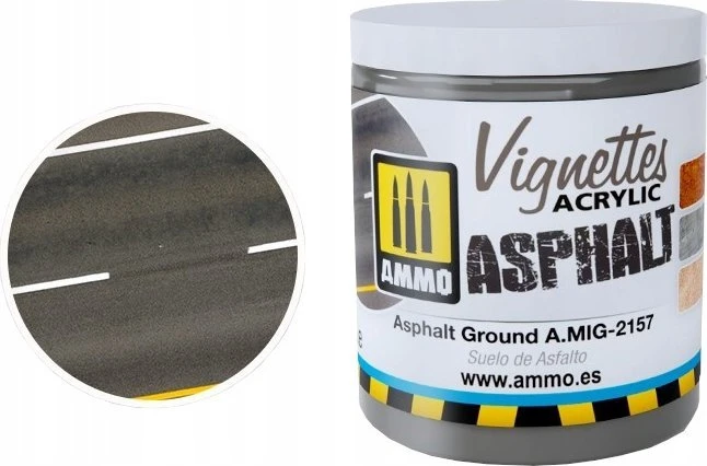 AMMO by MIG Jimenez AMMO MIG akrilinė asfalto dangos tekstūra dioramoms, 100 ml (2157)