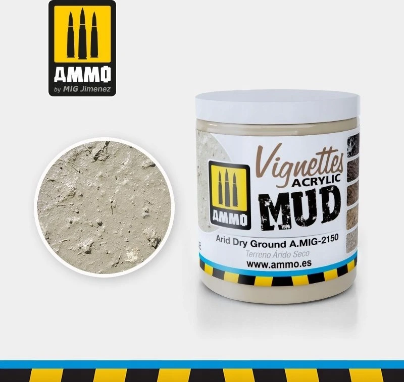 AMMO by MIG Jimenez AMMO MIG akrilinis purvas Arid Dry Ground dioramos, 100 ml (A.MIG-2150)