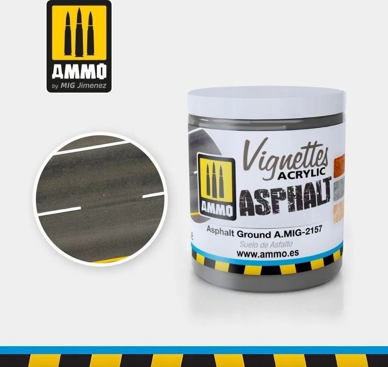 AMMO by MIG Jimenez AMMO MIG akrilinė asfalto dangos tekstūra dioramoms, 100 ml (2157)