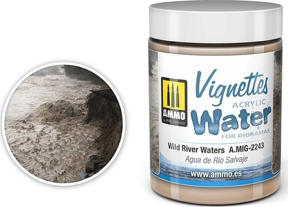 AMMO by MIG Jimenez AMMO MIG akrilinis vanduo Wild River Waters dioramoms, 100 ml (2243)