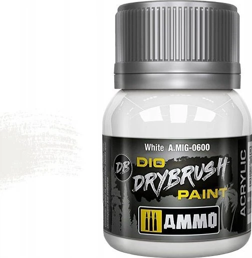 AMMO by MIG Jimenez AMMO by Mig DRYBRUSH balti sendinimo dažai 40 ml (0600)