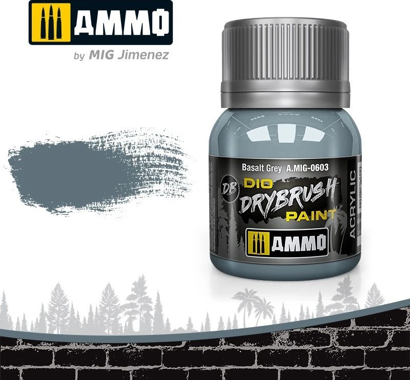AMMO by MIG Jimenez AMMO by MIG Drybrush dažai Basalt Pilkas, 40 ml (A.MIG-0603)