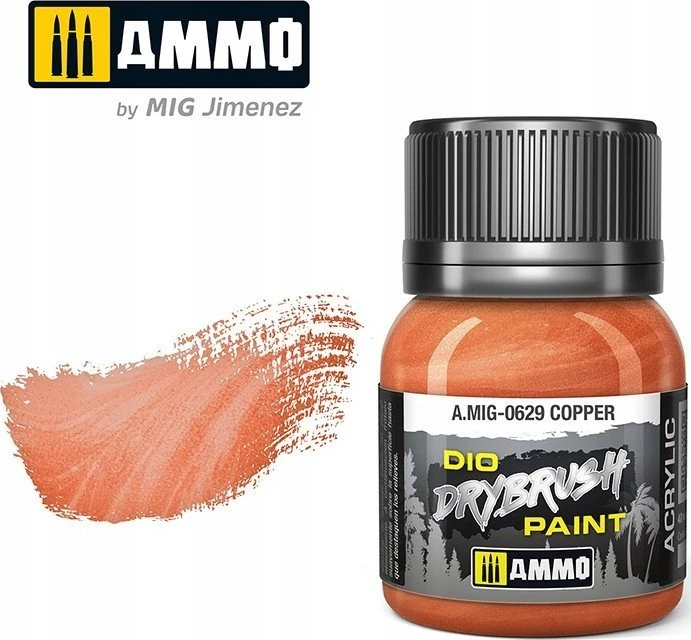 AMMO by MIG Jimenez AMMO MIG DRYBRUSH akriliniai dažai sendinimui Copper (varis), 40 ml, 0629
