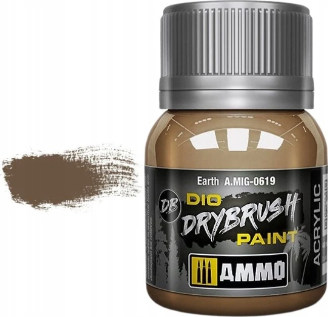 AMMO by MIG Jimenez AMMO MIG DRYBRUSH Earth dažai sausam teptukui, 40 ml (0619)
