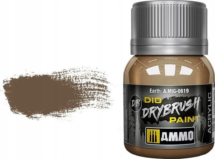 AMMO by MIG Jimenez AMMO MIG DRYBRUSH Earth dažai sausam teptukui, 40 ml (0619)